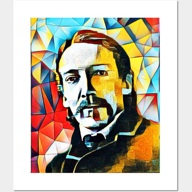 Robert Louis Stevenson Abstract Portrait | Robert Louis Stevenson Abstract Artwork 15 Wall Art by JustLit